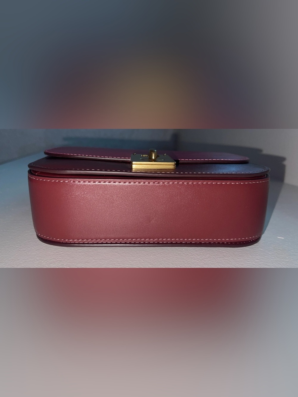 Coach Colorblock Leather Hutton Saddle Crossbody Bag with Gold Hardware - Picture 9 of 16